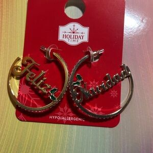 Feliz‎ Navidad earrings
